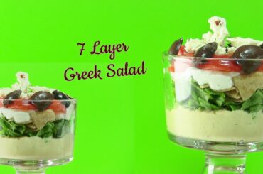 Quick & Healthy Seven Layer Greek Salad Video Recipe by Bhavna