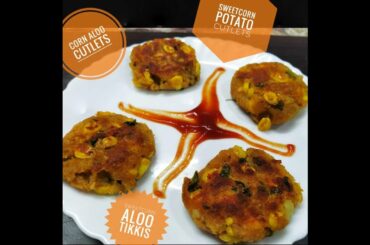 Corn Aloo Cutlets Recipe || Sweetcorn Tikki || Healthy Snack Kebabs || స్వీట్‌కార్న్ ఆలూ కట్లెట్ 😋