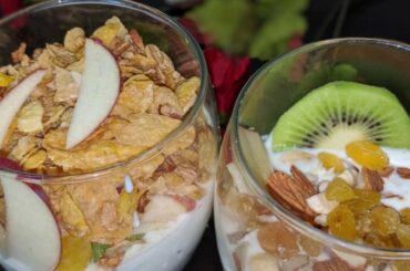 American Breakfast Bowls | 3 ingredients | 10 minute | Yogurt fruit cup | Healthy diet