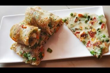 Spicy Crepe paratha / 5 minute easy breakfast recipes/ easy snacks recipe/ instant crepe paratha