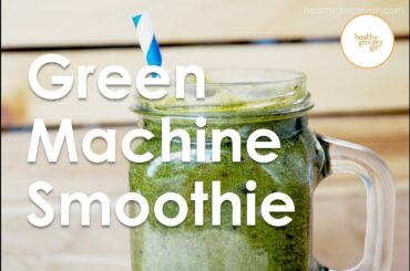 Fall Recipes: Banana Cherry & Spinach Smoothie | Quick Healthy Snack Ideas | Healthy Grocery Girl®