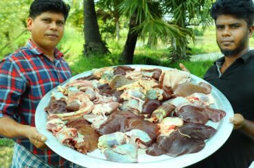 GOAT PARTS RECIPE | Cooking Mutton Special Part In My Village | Healthy Foods | Cooking Skill