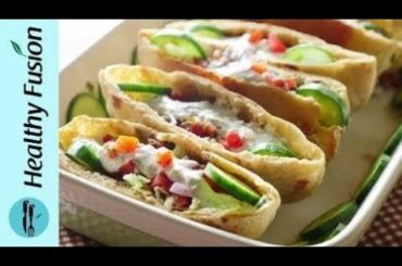 Whole Wheat Pita with Mince Filling Recipe By Healthy Food Fusion | Full HD
