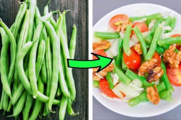 Healthy Salad Recipes For Weight Loss 💚 Green Bean and Walnut Salad (320 calories)