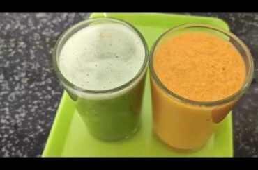 Healthy Juice Recipes in Telugu/Carrot juice/Cucumber Juice