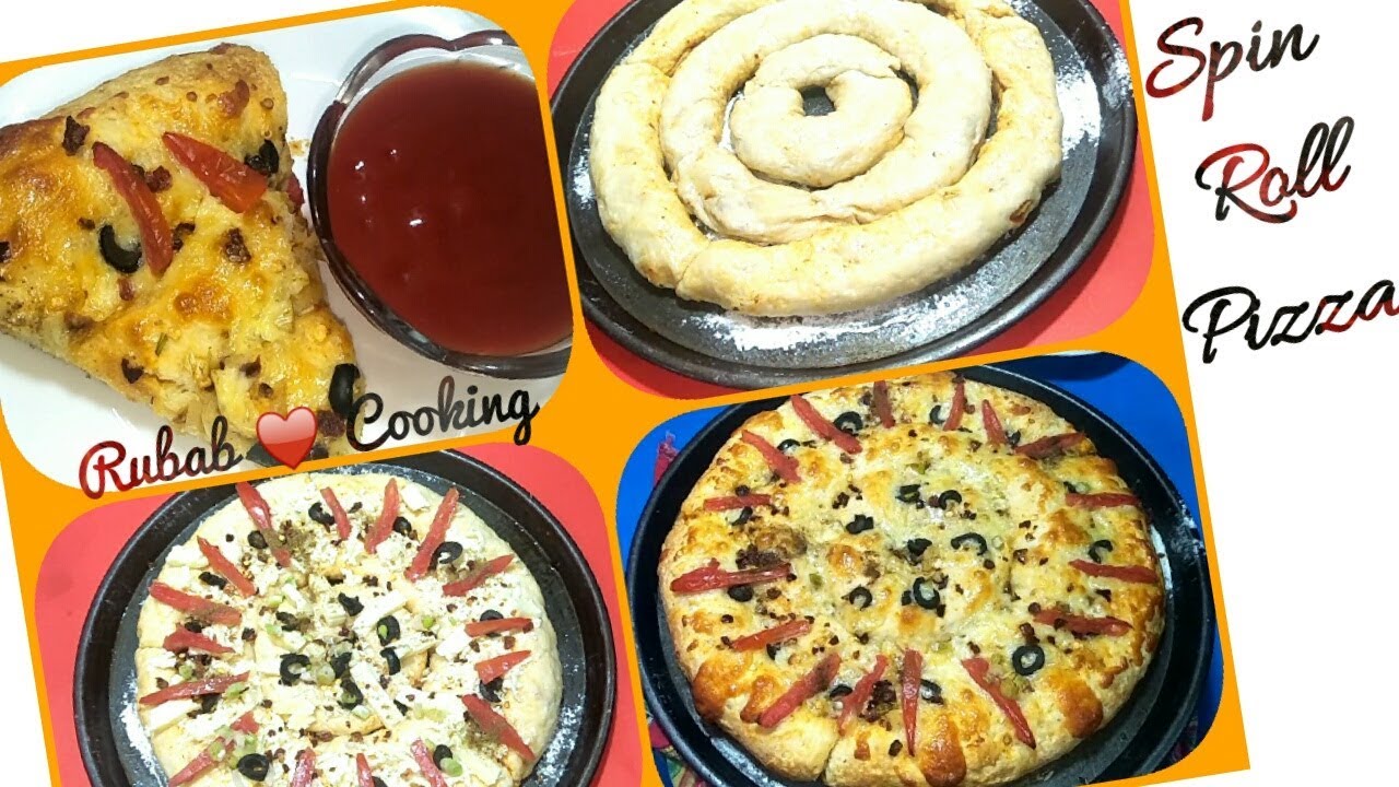 Spin Roll Pizza | Unique Chicken Pizza Recipe | New Shape Pizza Spin Roll Pizza | Unique Chicken Pizza Recipe | New Shape Pizza