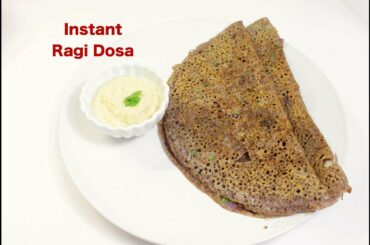 Instant Ragi dosa/Quick& healthy Breakfast/Finger millet dosa/Gluten free