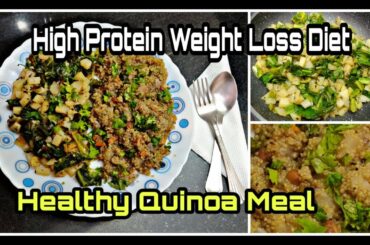 High Protein Weight Loss Meal | Quinoa Salad & Potato Lettuce Salad | Healthy Dinner Routine