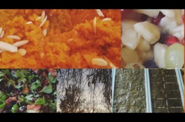 V#68 Winter evening snacks ideas| easy gajar ka halwa| Red beans spicey chaat|