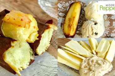 Korean Snack: Roasted Sweet Potato Snack (GoGuMa 고구마) & A La Mode Dessert [SWEET POTATO HACKS]