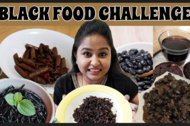 Black Food Challenge || I Ate Only Black Food for 24 Hours || Full Day Eating Vlog