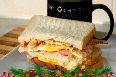 Kids Breakfast Meal Frankfurt'S & Egg Served With Bread & Hot Chocolate | Recipes By Chef Ricardo