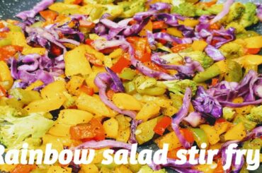 Rainbow Salad Stir fry | Sharada's Recipes