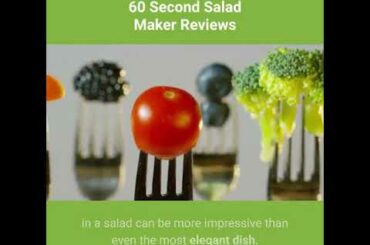 Z 60 Second Salad Maker Reviews | Machine | Cutter | 1 minute