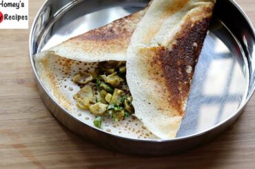 Mushroom Masala Millet Dosa Recipe - Healthy Breakfast Ideas | Skinny Recipes