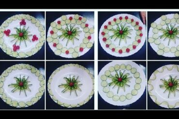 12 Easy Cucumber Salad Decoration Ideas For lunch |dinner/neelamkirecipes