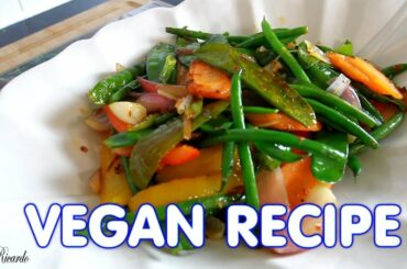 Healthy Green Stir-Fry Vegetables ( VEGAN RECIPE )  | Chef Ricardo Cooking