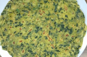 Spinach Parota/ Spinach Chappathi/ Healthy Kids Breakfast/ Breakfast Recipes