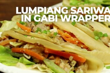 How to make Lumpiang Sariwa in Gabi Wrapper | Filipino Appetizer Recipe | BiteSized: Breads & Wraps
