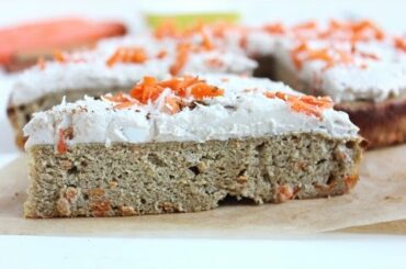 Healthy carrot cake recipe. Low sugar. Paleo. All you need is 8 ingredients.