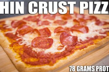 The Best THIN CRUST Pepperoni Pizza Recipe | Lowest Calorie Pizza You'll Ever Eat