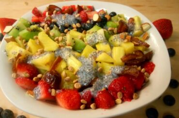 Fruit  & Nut Chia Salad|healthy recipes to lose weight vegetarian|chia seed recipe for weight loss