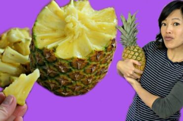 How to Pull Apart a PINEAPPLE | Pineapple Peeling - Fruity Fruits
