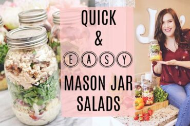 QUICK & EASY MEAL PREP IDEAS- MASON JAR SALAD RECIPES (KETO FRIENDLY)