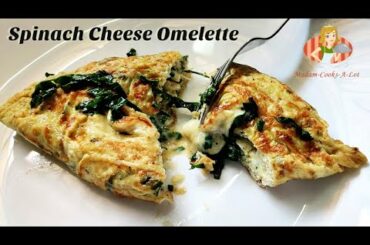 Spinach And Cheese Omelette | Healthy Breakfast | How To Make Spinach Cheese Omelette In Tamil