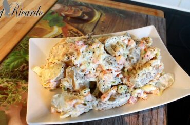 New potatoes salad with vegetables !! simple recipe !!