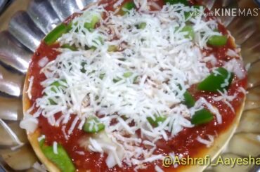 Without oven  regular  and brown bread pizza recipe in Hindi || healthy pizza recipe|@AayeshaAshrafi