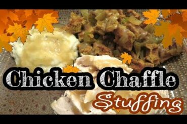 Chicken CHAFFLE STUFFING Dressing | KETO RECIPES THANKSGIVING | KETO LOW CARB White Bread Chaffles
