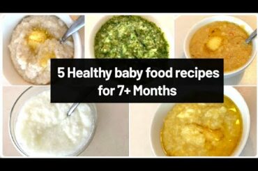 Baby Food Recipes for 7+ Months | Healthy recipes | Curd rice, spinnach rice, Dal rice, urad Rice