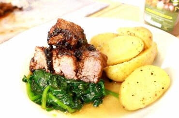 Sunday Dinner For Mother’s Day Pan Fried Steak New Potatoes Steam Spinach | Recipes By Chef Ricardo