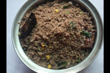 கேழ்வரகு கார புட்டு/ Ragi puttu recipe in tamil/Healthy millet recipe/Easy snacks recipe