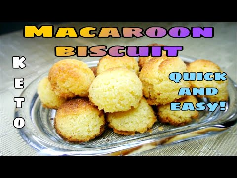 Macaroon Biscuit | Keto | Low Calorie | Quick and easy snack Macaroon Biscuit | Keto | Low Calorie | Quick and easy snack