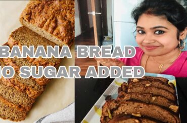 Healthy sugarless banana loaf at home😍