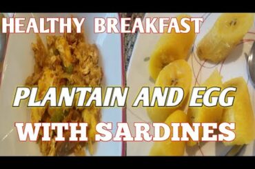HEALTHY  BREAKFAST |PINAY IN FLORIDA |COOKING BREAKFAST | PLANTAINS |SARDINES WITH EGGS MUKBANG