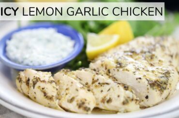 BAKED LEMON GARLIC CHICKEN | easy juicy baked chicken breast