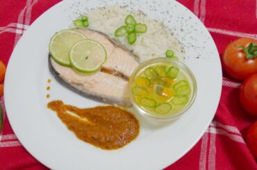 Poached salmon recipe / وصفة السلمون مسلوق مع صلصة الطماطم اللذيذة /Healthy Food with me