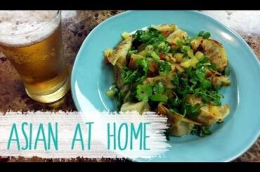 Fried Dumplings with Cilantro Salad Recipe