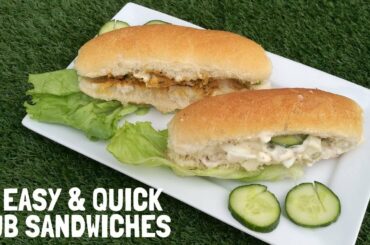 Homemade Sub Sandwich | 2 Yummy Sandwich Filling Ideas | Easy and Quick Snack Recipe for Lunch