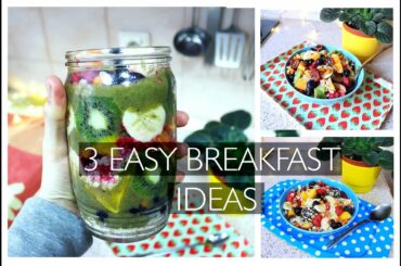 3 EASY BREAKFAST IDEAS!!! VEGAN and HEALTHY