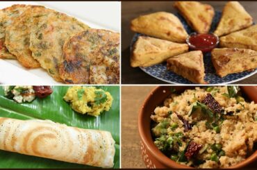 Easy Breakfast Recipes:Bread Omelette | Egg Sandwich | Poha Dosa | Upma | Bread Pakora | Masala Dosa