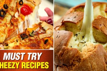 3 MUST TRY CHEESE RECIPES| Bread Fondue | Cheese Burst Pizza | Cheese Balls|Mozzarella Cheese Recipe