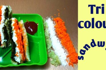 Tricolour sandwich/healthy sandwich recipie/independence day special recipe