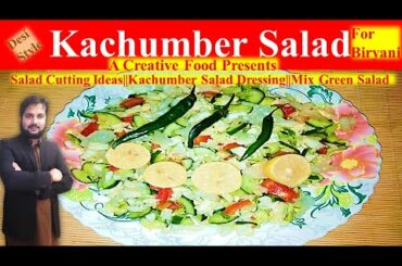Easy And Healthy Salad With Decoration Ideas|how to make Kachumber Salad at Home Easy|Creative Food