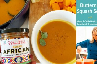 Easy butternut squash soup recipe with Moroccan flavors | Whole30 | Paleo | Vegan | Heart Healthy