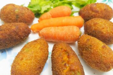 #Kids Healthy Carrot snack/#Carrot Bullets recipe in Telugu//#Carrot Fritters//#Quick recipe