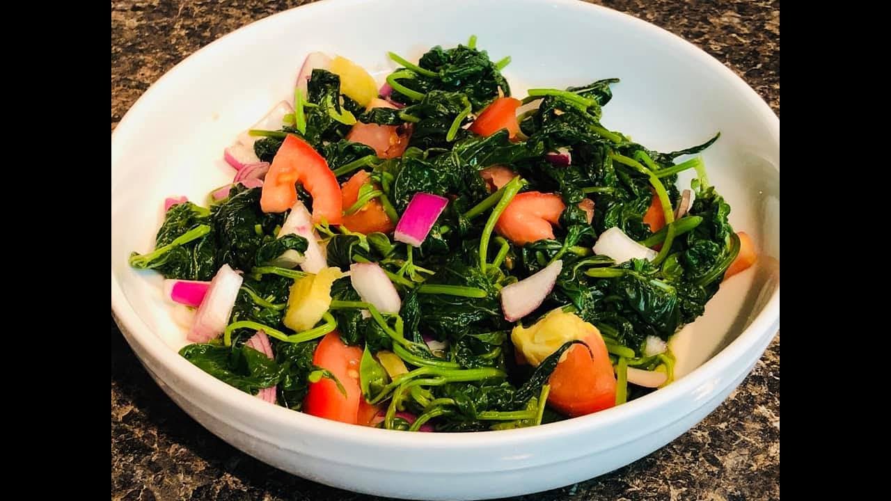 TALBOS NG KAMOTE / SWEET POTATO LEAVES SALAD recipe UCOOK Healthy Ideas